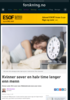 Kvinner sover en halv time lenger enn menn