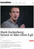Mark Zuckerberg: Sensur er ikke veien å gå