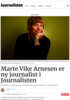 Marte Vike Arnesen er ny journalist i Journalisten