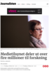 Medietilsynet deler ut over fire millioner til forskning