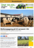 Melkeoppgang på 0,5 prosent i EU