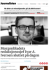 Morgenbladets redaksjonssjef Ivar A. Iversen sluttet på dagen