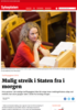 Mulig streik i Staten fra i morgen