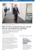Nei til stor evaluering av norsk Israel og Palestina-politikk