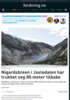 Nigardsbreen i Jostedalen har trukket seg 80 meter tilbake