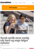 Norsk språk mest vanlig når barn og unge følger nyheter