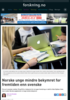 Norske unge mindre bekymret for fremtiden enn svenske