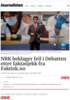 NRK beklager feil i Debatten etter faktasjekk fra Faktisk.no