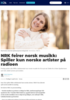 NRK feirer norsk musikk: Spiller kun norske artister på radioen