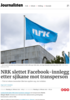 NRK slettet Facebook-innlegg etter sjikane mot transperson