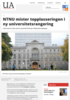 NTNU mister topplasseringen i ny universitetsrangering