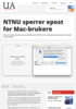 NTNU sperrer epost for Mac-brukere