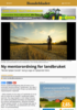 Ny mentorordning for landbruket