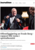 Offentliggjøring av Frode Berg-rapport blir tema i spesialkomité