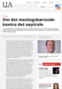 Om det meningsbærende kontra det nøytrale