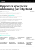 Oppretter sykepleierutdanning på Helgeland