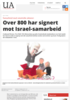Over 800 har signert mot Israel-samarbeid