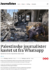 Palestinske journalister kastet ut fra Whatsapp