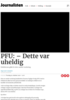 PFU: - Dette var uheldig