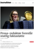 Prosa-redaktør foreslår statlig faktastøtte