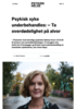 Psykisk syke underbehandles: - Ta overdødelighet på alvor