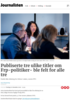 Publiserte tre ulike titler om Frp-politiker- ble felt for alle tre