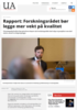 Rapport: Forskningsrådet bør legge mer vekt på kvalitet