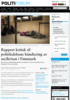 Rapport kritisk til politiledelsens håndtering av asylkrisen i Finnmark