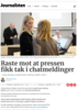 Raste mot at pressen fikk tak i chatmeldinger