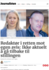 Redaktør i retten mot egen avis: Ikke aktuelt å gå tilbake til stillingen