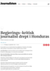 Regjerings-kritisk journalist drept i Honduras