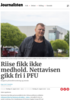 Riise fikk ikke medhold. Nettavisen gikk fri i PFU