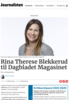 Rina Therese Blekkerud til Dagbladet Magasinet