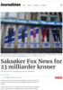 Saksøker Fox News for 23 milliarder kroner