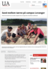Sand mellom tærne på campus Levanger