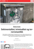 Sektmentalitet, kriminalitet og terrorromantikk