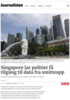 Singapore lar politiet få tilgang til data fra smitteapp