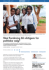 Skal forskning bli viktigere for politiske valg?