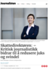 Skattedirektøren: - Kritisk journalistikk bidrar til å redusere juks og svindel