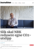 Slik skal NRK redusere egne CO2-utslipp