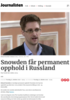 Snowden får permanent opphold i Russland