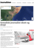 Somalisk journalist skutt og drept