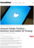 Stanset falske Twitter-kontoer med støtte til Trump