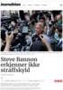 Steve Bannon erkjenner ikke straffskyld
