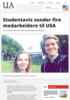 Studentavis sender fire medarbeidere til USA