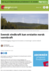 Svensk vindkraft kan erstatte norsk vannkraft