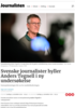 Svenske journalister hyller Anders Tegnell i ny undersøkelse