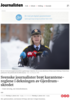 Svenske journalister brøt karantene-reglene i dekningen av Gjerdrum-skredet