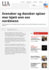 Svensker og dansker spiser mer kjøtt enn oss nordmenn