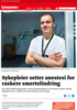 Sykepleier setter anestesi for raskere smertelindring